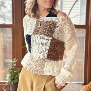 1980s Checkered Sweater